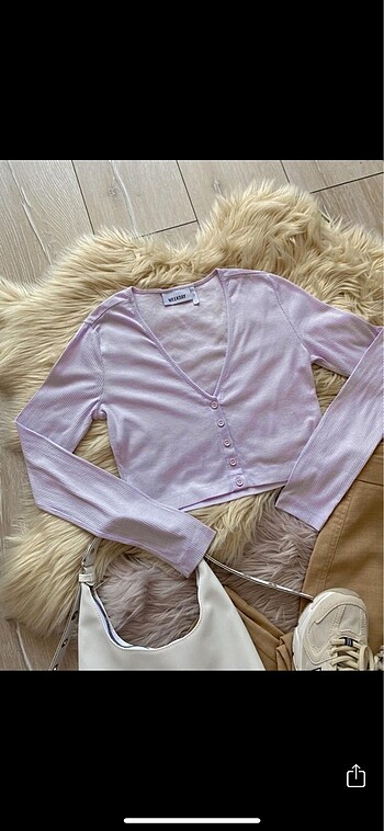 Lila renk yumuşacık crop