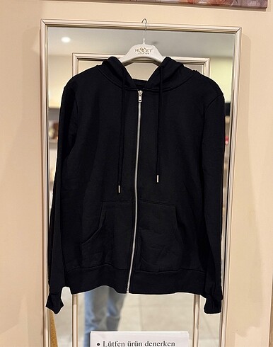 xxl Beden DeFacto kapüşonlu fermuarlı sweatshirt