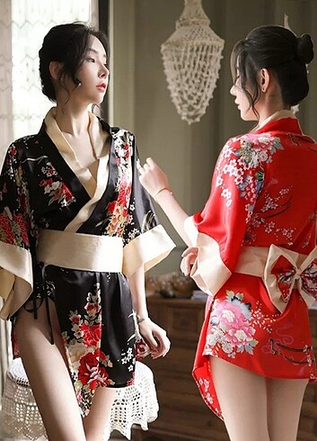 Diğer Siyah Japon Kimono