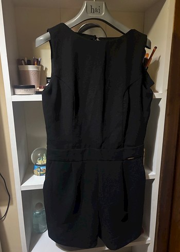 Siyah Kolsuz Mini Tulum - Görsel 2