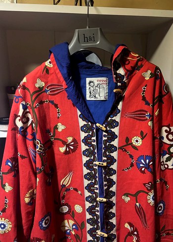 Renkli Nakışlı Bohem Kadın Midi Kaban - Görsel 4