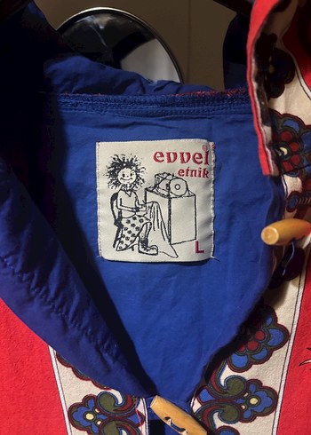 Renkli Nakışlı Bohem Kadın Midi Kaban - Görsel 3