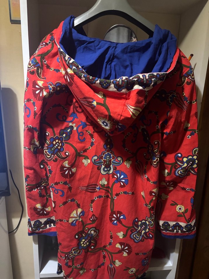 Renkli Nakışlı Bohem Kadın Midi Kaban - Görsel 5