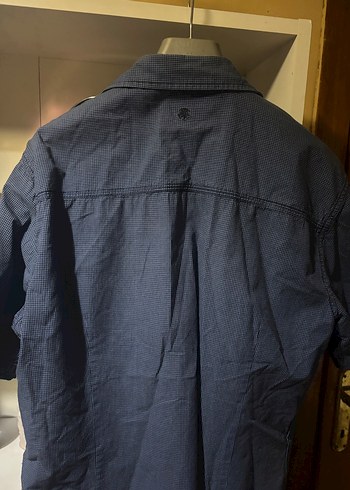 Gri Denim Kısa Kollu Erkek Gömlek - Görsel 4