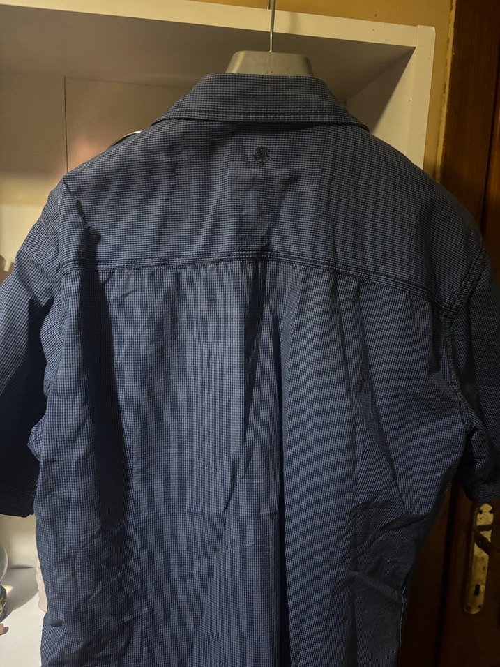 Gri Denim Kısa Kollu Erkek Gömlek - Görsel 4