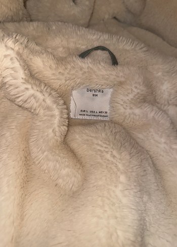 Kapüşonlu, Kürklü Kamuflaj Kadın Ceket - Görsel 4