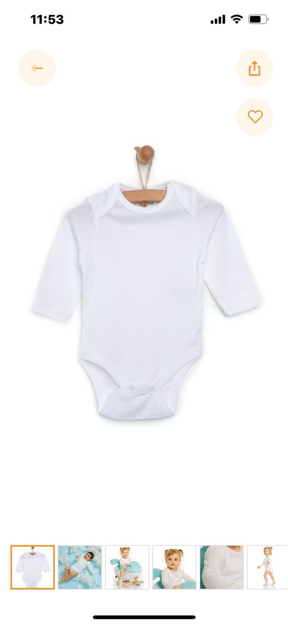 Beyaz Askılı Bebek Kız Body - Görsel 2