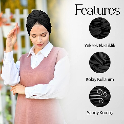  Beden Burgulu Bone-Tesettür Bone-Bone Eşarp-Hazır Bone Şal