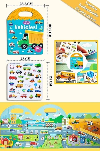 Sticker defter kitap çocuk - Görsel 2