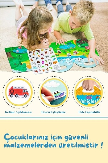 Sticker defter kitap çocuk - Görsel 3