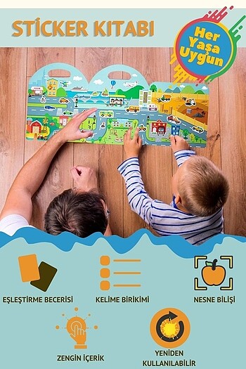 Sticker defter kitap çocuk - Görsel 5