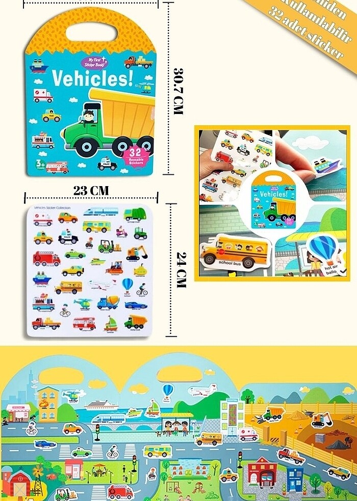 Sticker defter kitap çocuk - Görsel 2