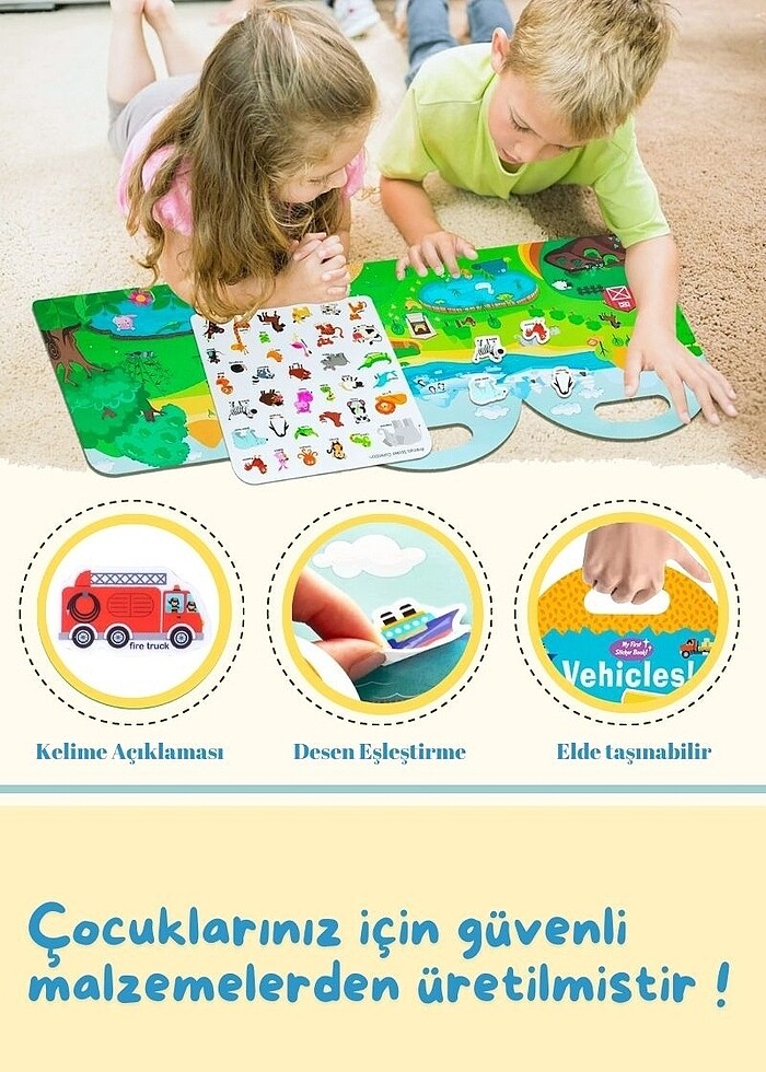 Sticker defter kitap çocuk - Görsel 3