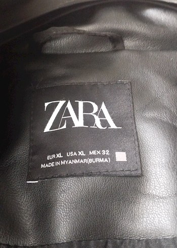 Zara ZARA SİYAH DERİ UZUN MONT