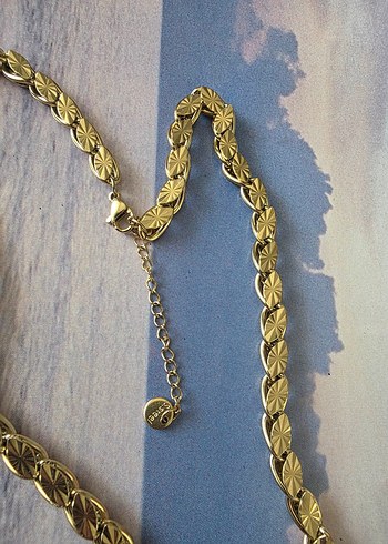  Beden Çelik arpa model gold kolye