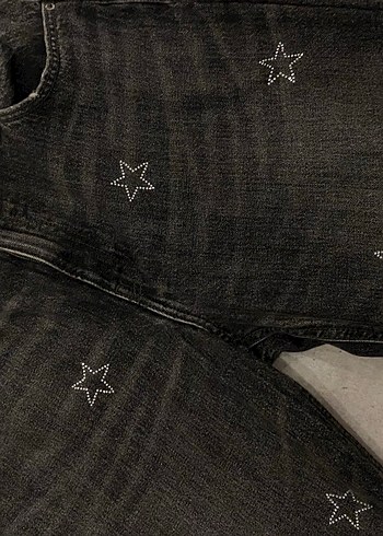 PULL&BEAR YILDIZ TAŞLI JEANS - Görsel 3