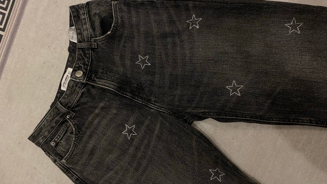 PULL&BEAR YILDIZ TAŞLI JEANS - Görsel 3