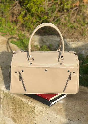 Fermuarlı Siyah Deri Gotik Kadın Çanta - Görsel 2