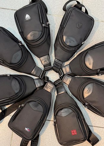 Siyah Gri Desenli Erkek Bel Çantası - Görsel 3