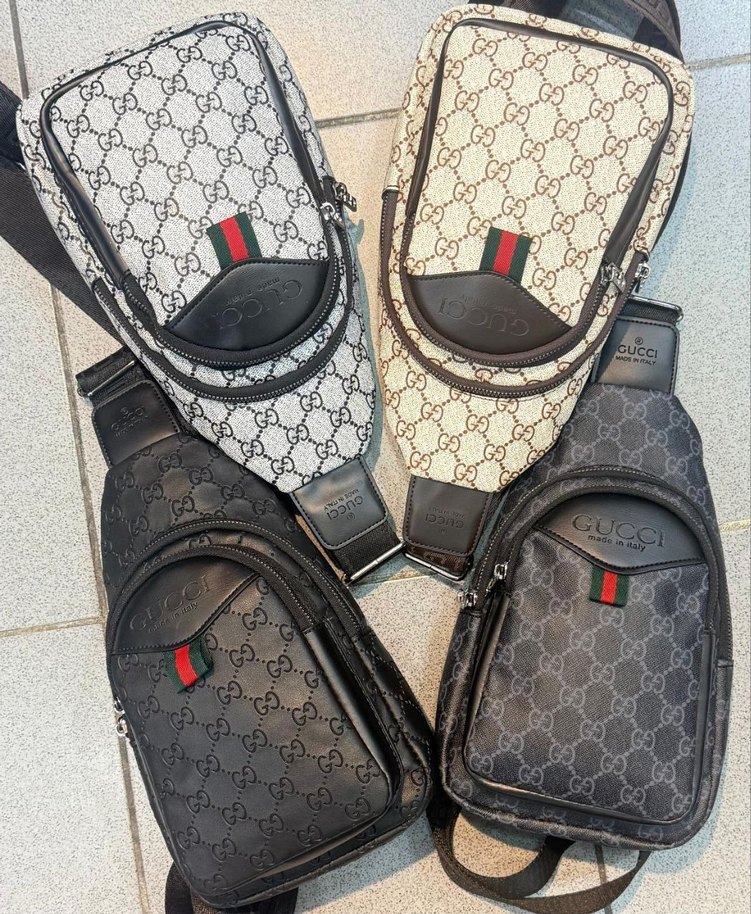 Siyah Gri Desenli Erkek Bel Çantası - Görsel 4