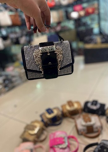 Kemer Tokalı Siyah Yılan Desenli Kadın Deri Çanta - Görsel 9