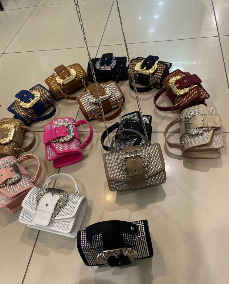 Kemer Tokalı Siyah Yılan Desenli Kadın Deri Çanta - Görsel 5