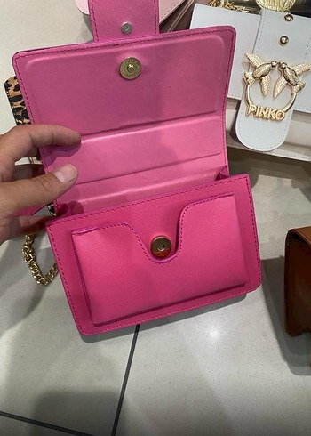 PINKO Siyah Deri Omuz Çantası - Görsel 2