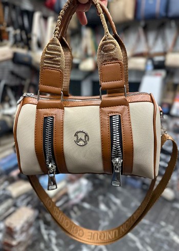 Kadın Mavi Deri Fermuarlı El Çantası - Görsel 2