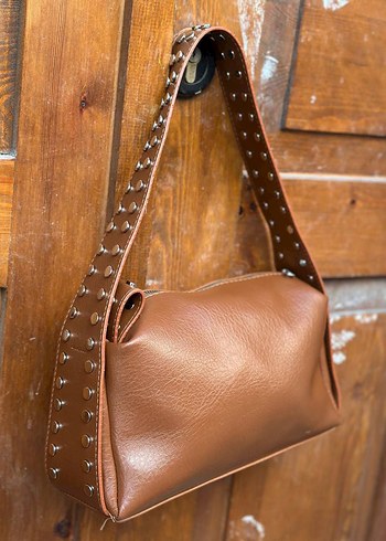 Bordo Deri Tokalı Kadın Çanta - Görsel 3