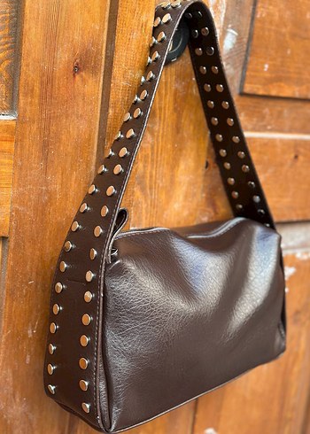 Bordo Deri Tokalı Kadın Çanta - Görsel 5