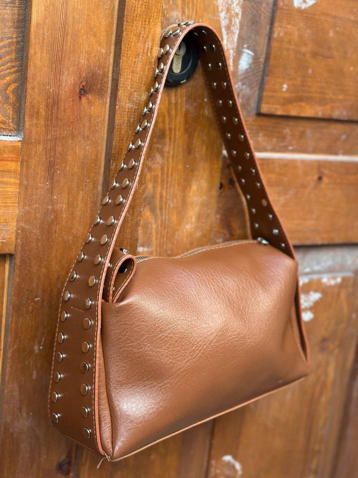 Bordo Deri Tokalı Kadın Çanta - Görsel 3