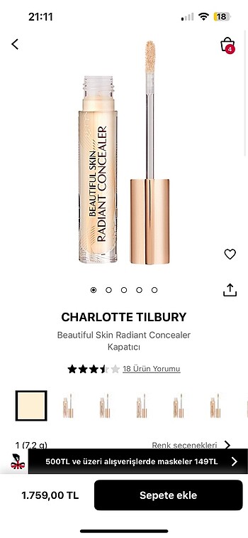 Charlotte Tilbury kapatıcı