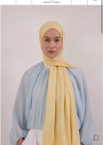 Sarı Pamuklu Drapeli Kadın Şal