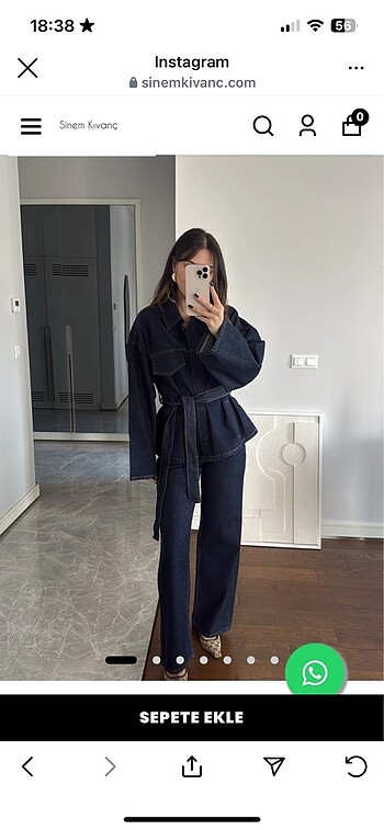 Sinem kıvanç denim takım