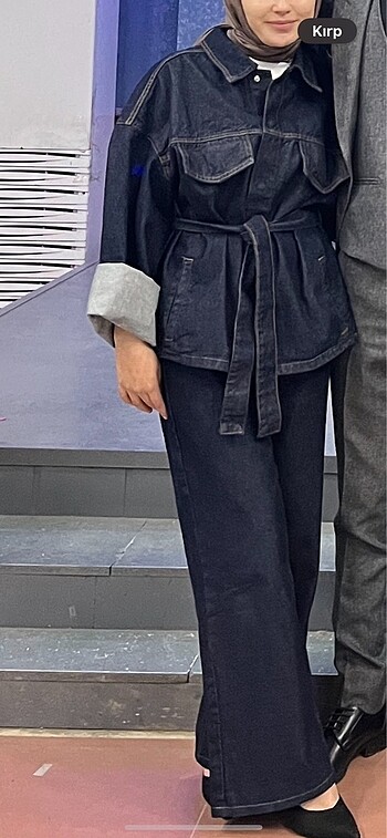 s Beden lacivert Renk Sinem kıvanç denim takım