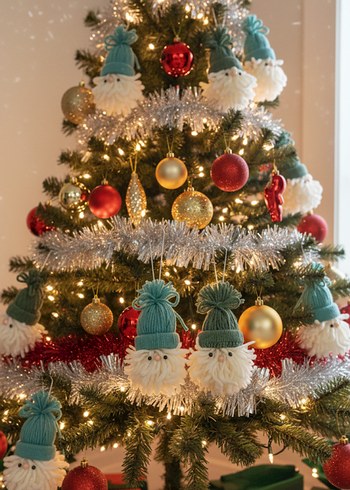Noel baba yılbaşı ağacı süsü - Görsel 4