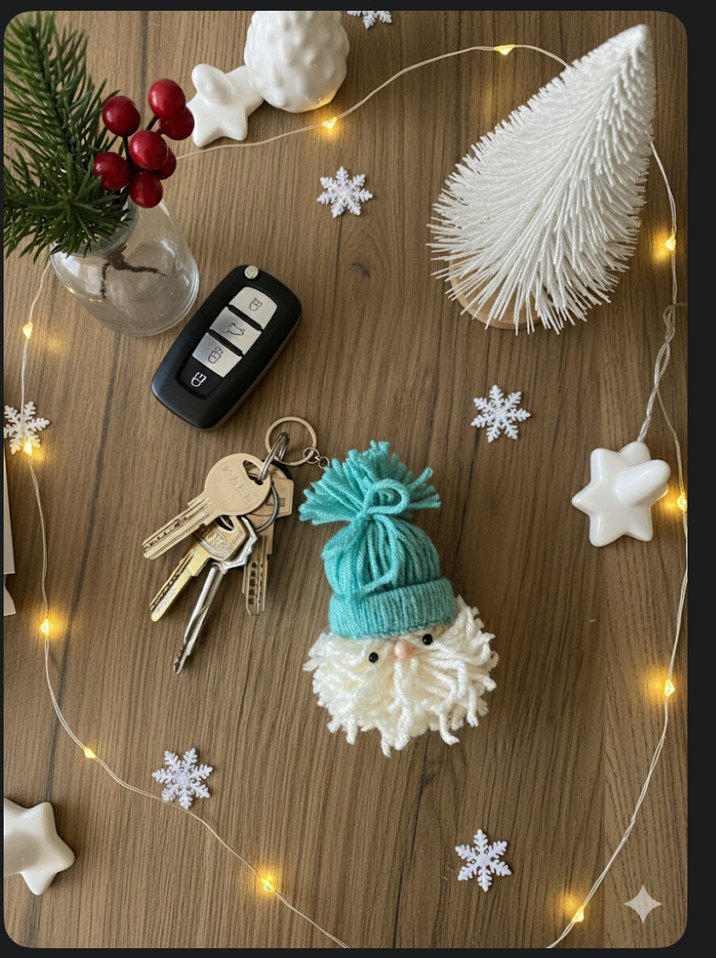 Noel baba anahtarlık - Görsel 3