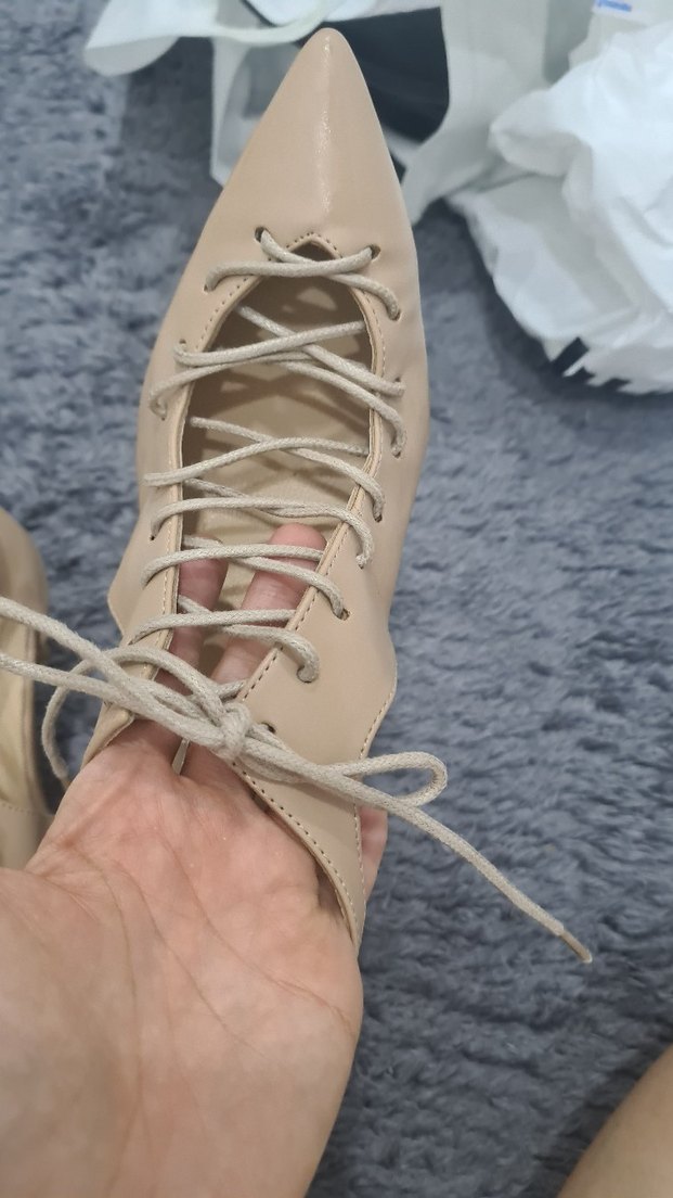 Bej Kadın Stiletto Fermuarlı Ayakkabı - Görsel 4