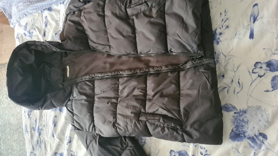 çocuk Gri-kahve renk Fermuarlı Kışlık Mont - Görsel 3