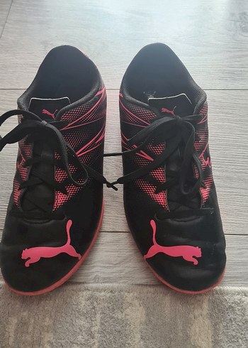 Puma erkek halı saha Siyah Pembe Spor Ayakkabı