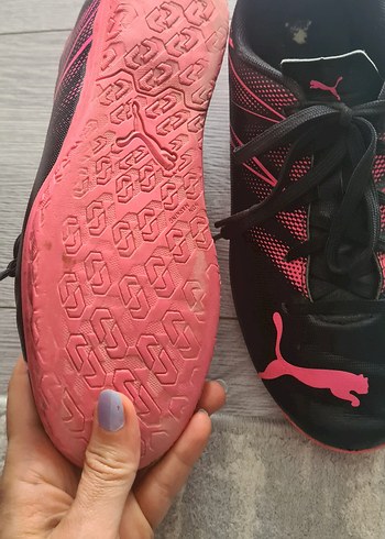 Puma Puma erkek halı saha Siyah Pembe Spor Ayakkabı