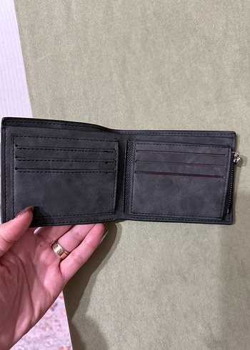 Gri Minimalist Erkek Cüzdanı - Görsel 4