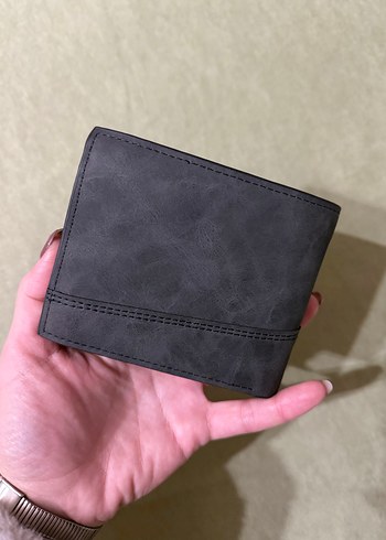 Gri Minimalist Erkek Cüzdanı - Görsel 2