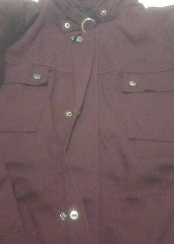 Bordo Süet Erkek Biker Ceket Fermuarlı - Görsel 2