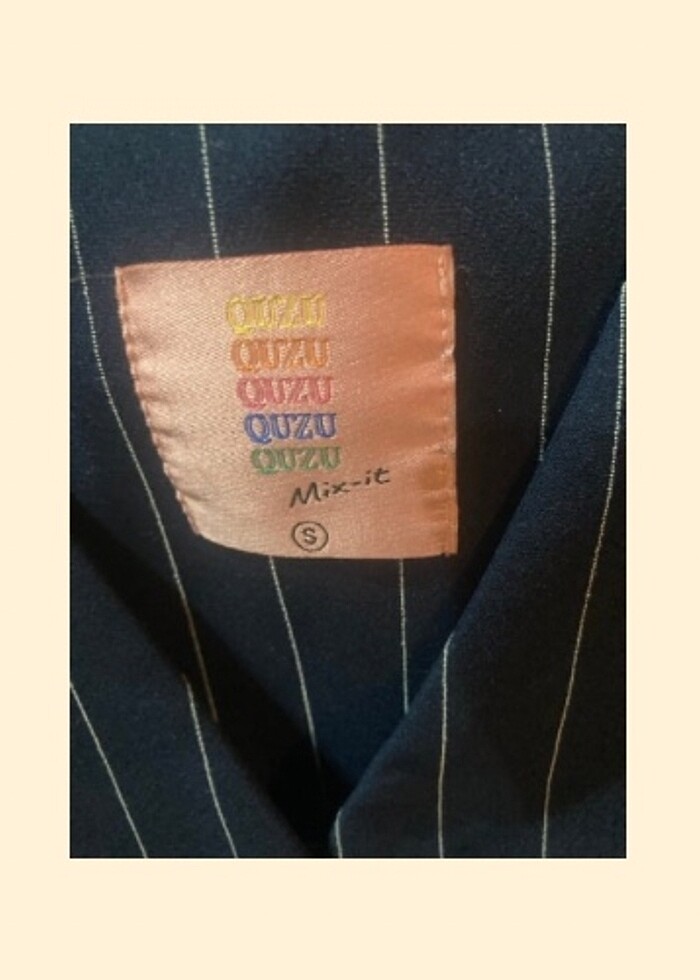 QUZU ÇİZGİLİ LACİVERT YELEK - Görsel 3