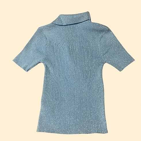 Bebek mavisi simli bluz - Görsel 2