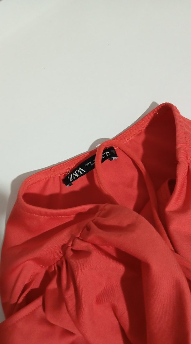 Kırmızı Drapeli İnce Askılı Kadın Mayo - Görsel 2