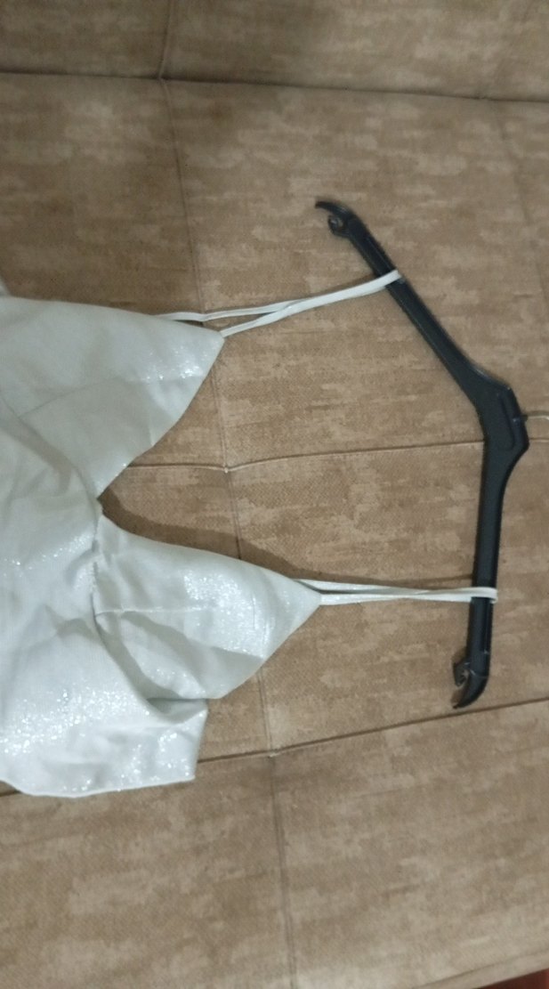 saten simli gri  mini fırfırlı abiye - Görsel 2