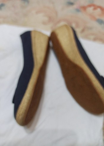 Twıgy mark  Dolgu Topuk keten ayakkabı - Görsel 2