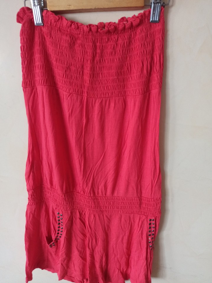 Pembe Kolsuz Midi Kadın Tulum - Görsel 2